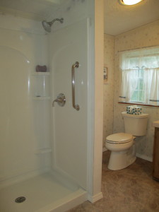 NH Bath Builders replaced a whirlpool with this Sterling Ensemble shower in Raymond, NH